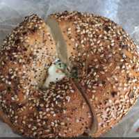 <p>An everything bagel from Main Street Bagel in Flemington.</p>