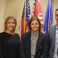 <p>Newly-elected New Canaan Public Schools Board of Education officers, from left,  
Jennifer Richardson, secretary; Katrina Parkhill, chair; Brendan Hayes, vice-chair. Photo credit: Courtesy of New Canaan Public Schools</p>