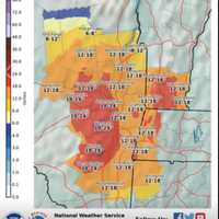 <p>Portions of Dutchess and Ulster counties could see up to 18 inches of snowfall.</p>