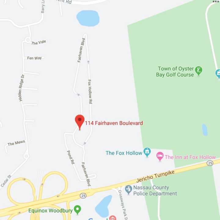 Emergency responders rushed to the scene in Woodbury at 114 Fairhaven Boulevard off Jericho Turnpike at about 9:45 p.m. on Sunday, Nov. 30.