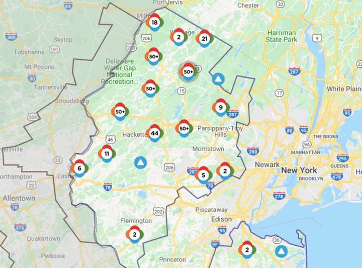 Monday&#x27;s storm left thousands without power in Sussex and Warren counties.