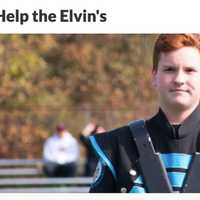 <p>William Elvin, a Parsippany Hills HS student and marching band member, has help from teacher Michael Iapicca in recovering from the house fire that displaced his family on Dec. 5.</p>