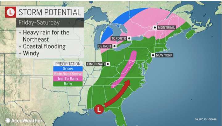 The latest storm system to sweep through the area is bringing heavy rain to region to start the weekend.