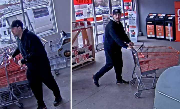 Police are on the lookout for a man accused of stealing approximately $1,400 worth of DEWALT nailers from Home Depot in Commack (65 Crooked Hill Road) on Sunday, Nov. 10 around 3 p.m.