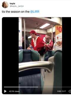 Group Of Santas Help Restrain Suspect Who Stabbed Victim On LIRR, MTA Says