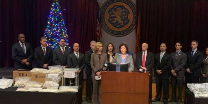 Nassau County District Attorney Madeline Singas, Nassau County Police Commissioner Patrick Ryder and the Long Island Heroin Taskforce announced that 15 people have been arrested for selling drugs in the area.