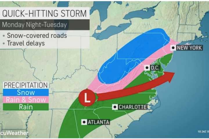 Quick-Moving Storm Will Bring Snow, Wintry Mix To Region