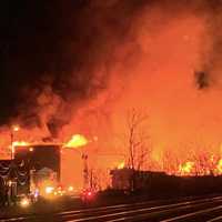 <p>A Bound Brook fire climbed to seven alarms Sunday night.</p>