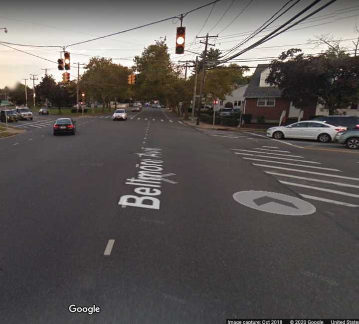 Bellmore Avenue at the intersection of North Jerusalem Road. in East Meadow.