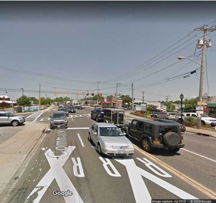 The corner of Commack Road and Long Island Avenue in Deer Park.