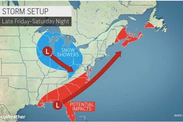 Storm Track: Here's Latest Projected Path, Timing For Weekend System