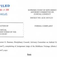 <p>A copy of the August 2019 complaint against Alberto Rivas, an assignment judge in Middlesex County.</p>