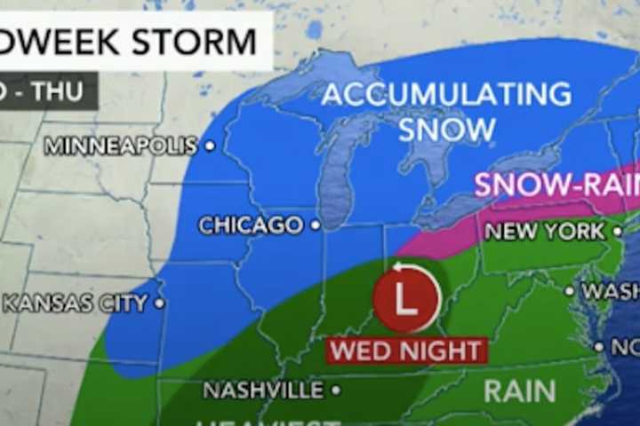 Midweek Storm Will Bring Mix Of Rain, Sleet, Snow To Region