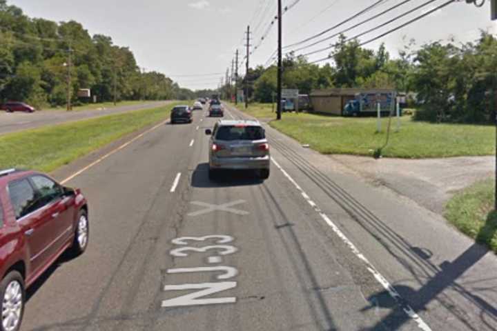 Crash Closes Route 33 In Manalapan