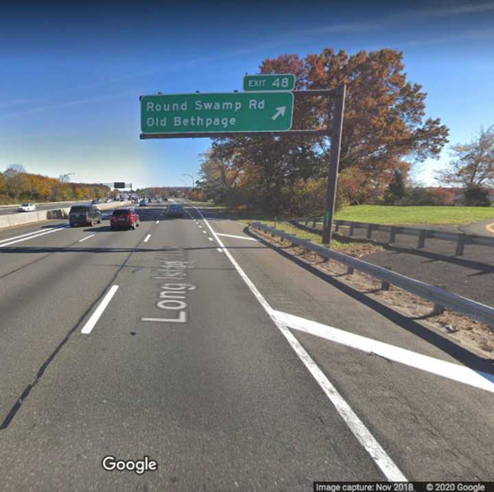 The Long Island Expressway at Exit 48 in Plainview.