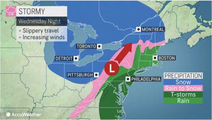 A look at the storm system on Wednesday night, Feb. 26.