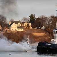 <p>Perth Amboy&#x27;s Marine 5 responded to a boat fire on Thursday evening.</p>