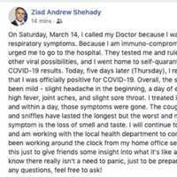 <p>Red Bank Business Administrator Ziad &quot;Z&quot; Shehady announced he tested positive for coronavirus on Facebook.</p>