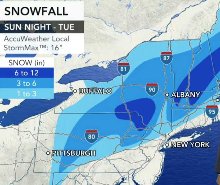 A look at projected snow totals for the storm system.