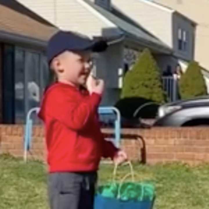 Quinn with his birthday gifts.