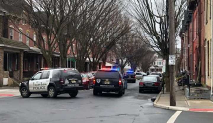 Trenton police blocked off Hudson Street to investigate a fatal shooting.