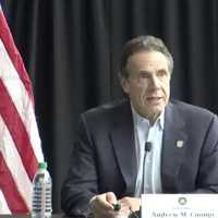 <p>New York Gov. Andrew Cuomo on Monday, March 30, at the Javits Center in Manhattan.</p>