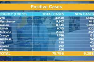 COVID-19: 2,122 New Long Island Confirmed Cases Puts Total At 8,544 For Both Counties