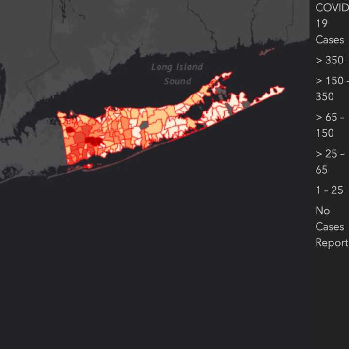 The Suffolk County COVID-19 interactive map.