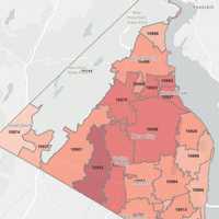 <p>The map of COVID-19 cases in Rockland County.</p>