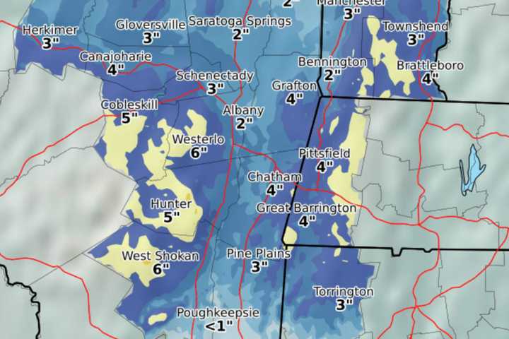 Storm Watch: Some Parts Of Hudson Valley Expected To See 6 Inches Of Snowfall