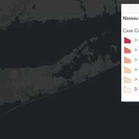 <p>The Nassau County COVID-19  map on Friday, April 17, 2020.</p>