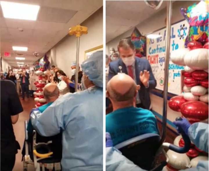 Hackensack University Medical Center celebrated strides in COVID-19 recovery efforts by recording a “clap out” for the discharge of the 800th patient with the virus.