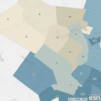 <p>The Ulster County COVID-19 map as of Wednesday, April 22, 2020.</p>