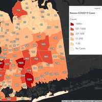 <p>The Suffolk County COVID-19 map on Friday, May 1.</p>