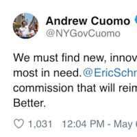 <p>New York Gov. Andrew Cuomo on Twitter.</p>