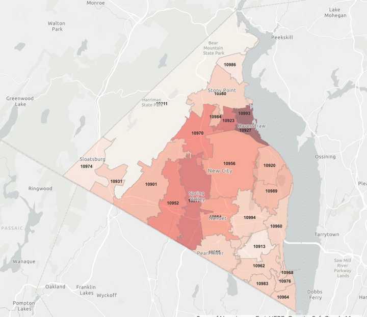 Rockland County saw a slight increase in the number of new COVID-19 cases.