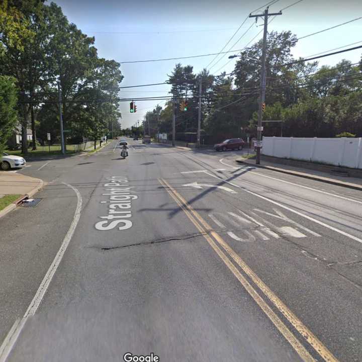 Straight Path/Seaman Neck Road and Clarendon Street in Dix Hills.