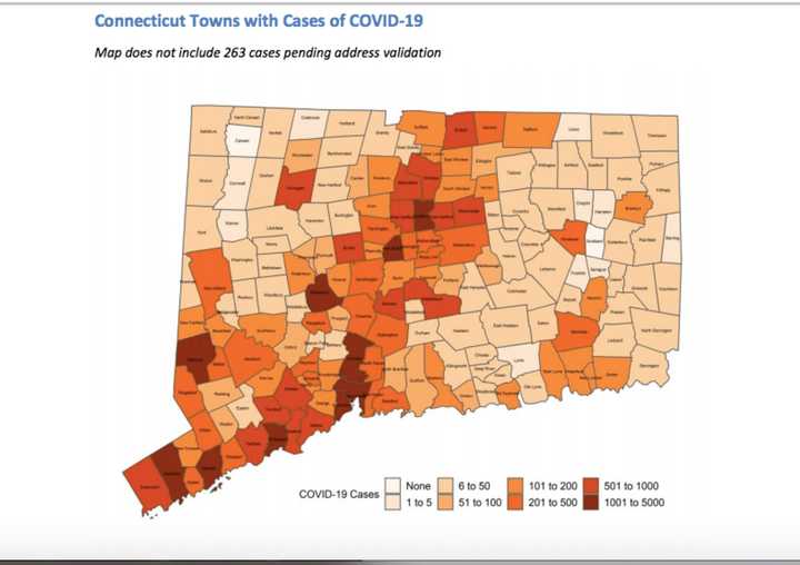 A look at Connecticut towns with the most -- and least -- COVID cases.