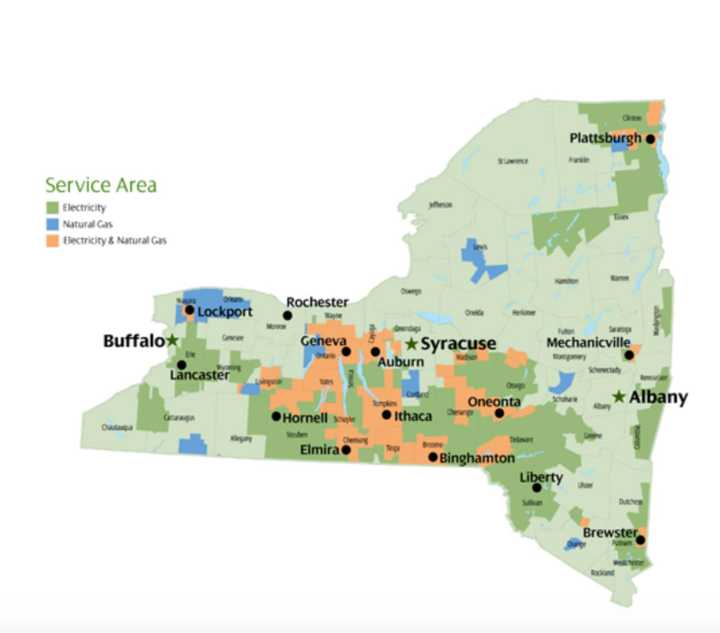 The NYSEG service map