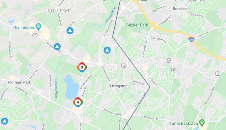 JCP&amp;L outage map July 6.