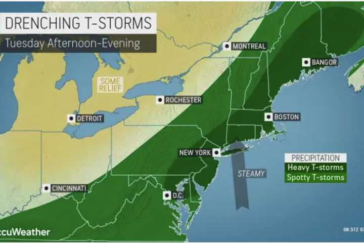 Storms With Drenching Rain, Gusty Winds Will Bring Some Relief From Hot, Sticky Stretch