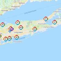 <p>The PSEG Long Island outage map as of 4:15 p.m. on Tuesday, Aug. 4.</p>