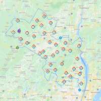 <p>The Orange &amp; Rockland outage map as of 10:25 a.m. on Wednesday, Aug. 5.</p>