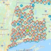 <p>The Eversource outage map on Thursday, Aug. 6.</p>