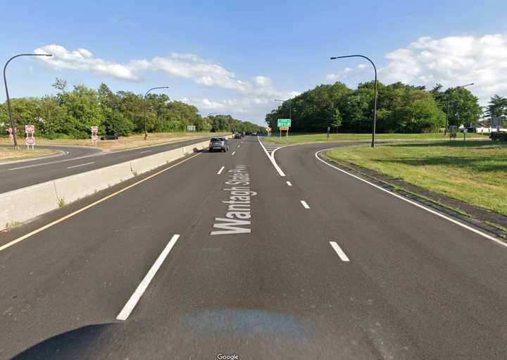 A New York State Police trooper was hospitalized after being involved in a crash on the Wantagh Parkway near exit W2 in Hempstead.