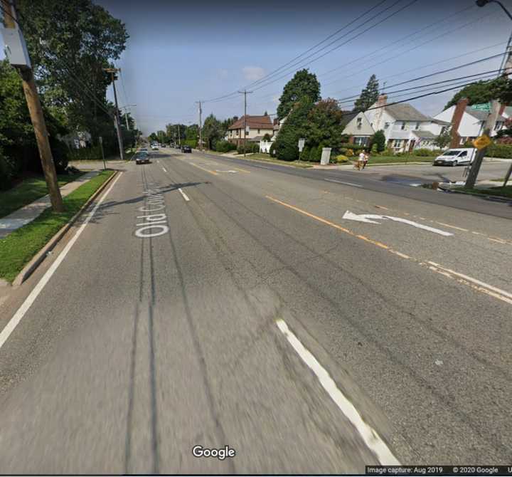 Old Country Road near Wisteria Avenue in Mineola.