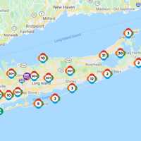 <p>The PSEG Long Island outage map on Wednesday, Aug. 12.</p>