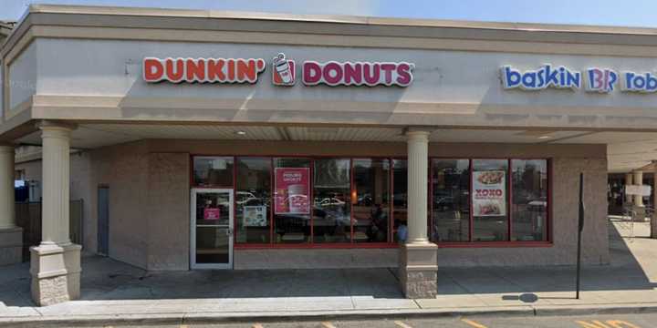 The Dunkin Donuts on West Merrick Road where the most recent theft took place.