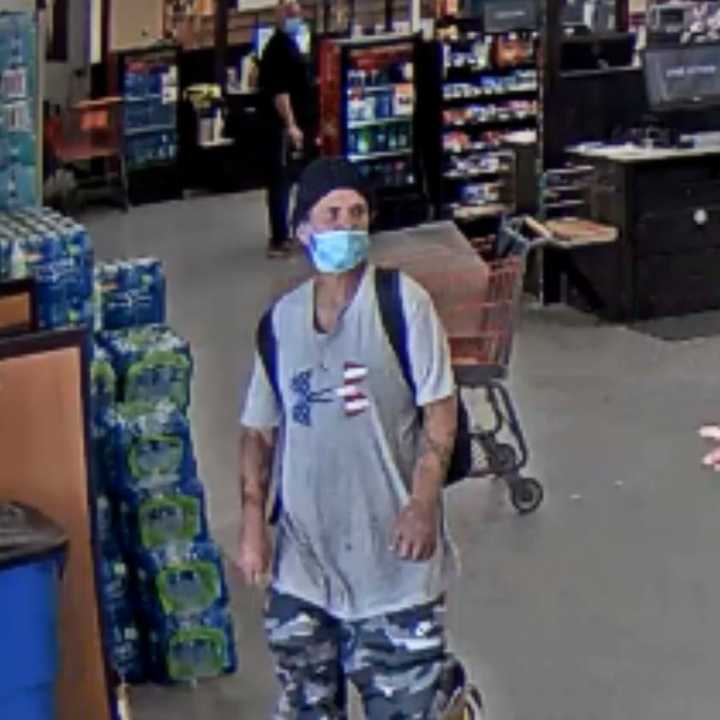 A man is wanted after allegedly attempting to make a fraudulent return at Home Depot in Commack.