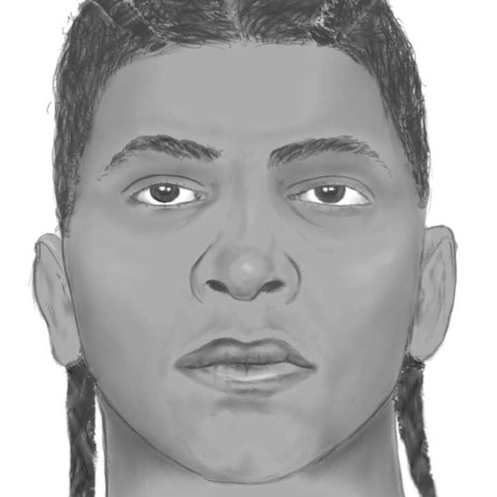 A composite sketch of the suspect who allegedly threatening a victim with a knife.